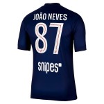 Günstige Fußballtrikots Paris Saint-Germain Joao Neves 87 Heimtrikot 2025-26 Kurzarm